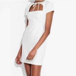 NWOT Wild Fable White Pinstripe mini Dress has stretch
